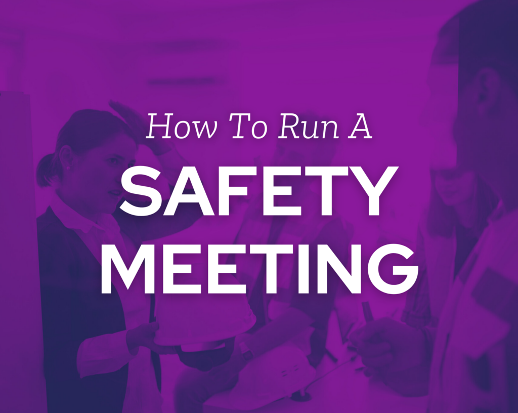 how to run a safety meeting